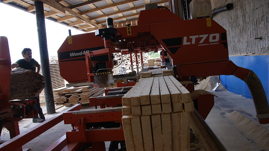 Wood-Mizer pilana ima tanki propiljak te štedi drvo i energiju